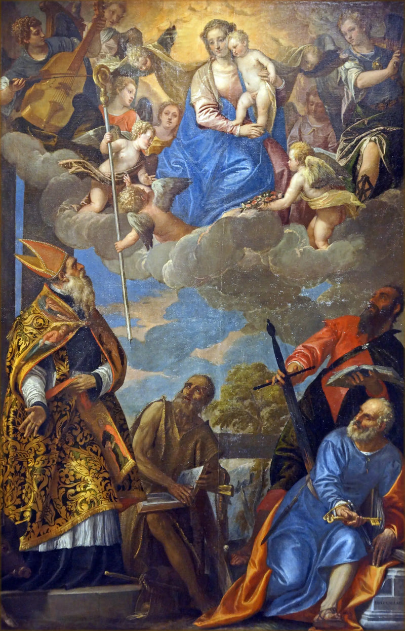 La Vierge e L'Enfant apparaissant à Saint Antoine, Saint Paul Ermite, Saint Paul et Saint Pierre - Paul Véronèse