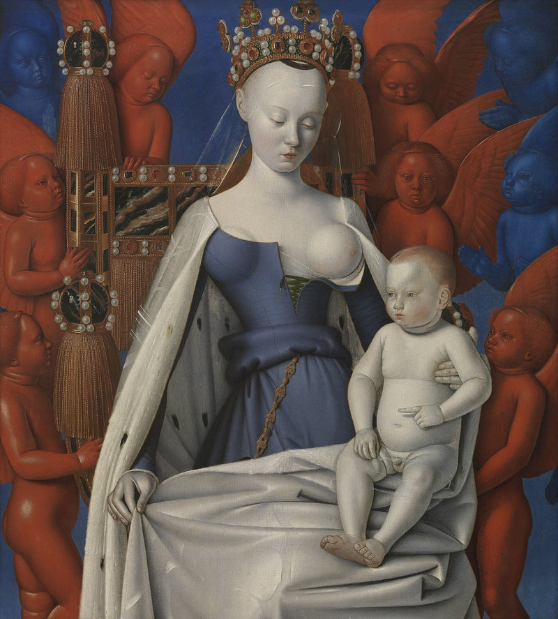 La Vergine e il Bambino circondati da angeli - Jean Fouquet