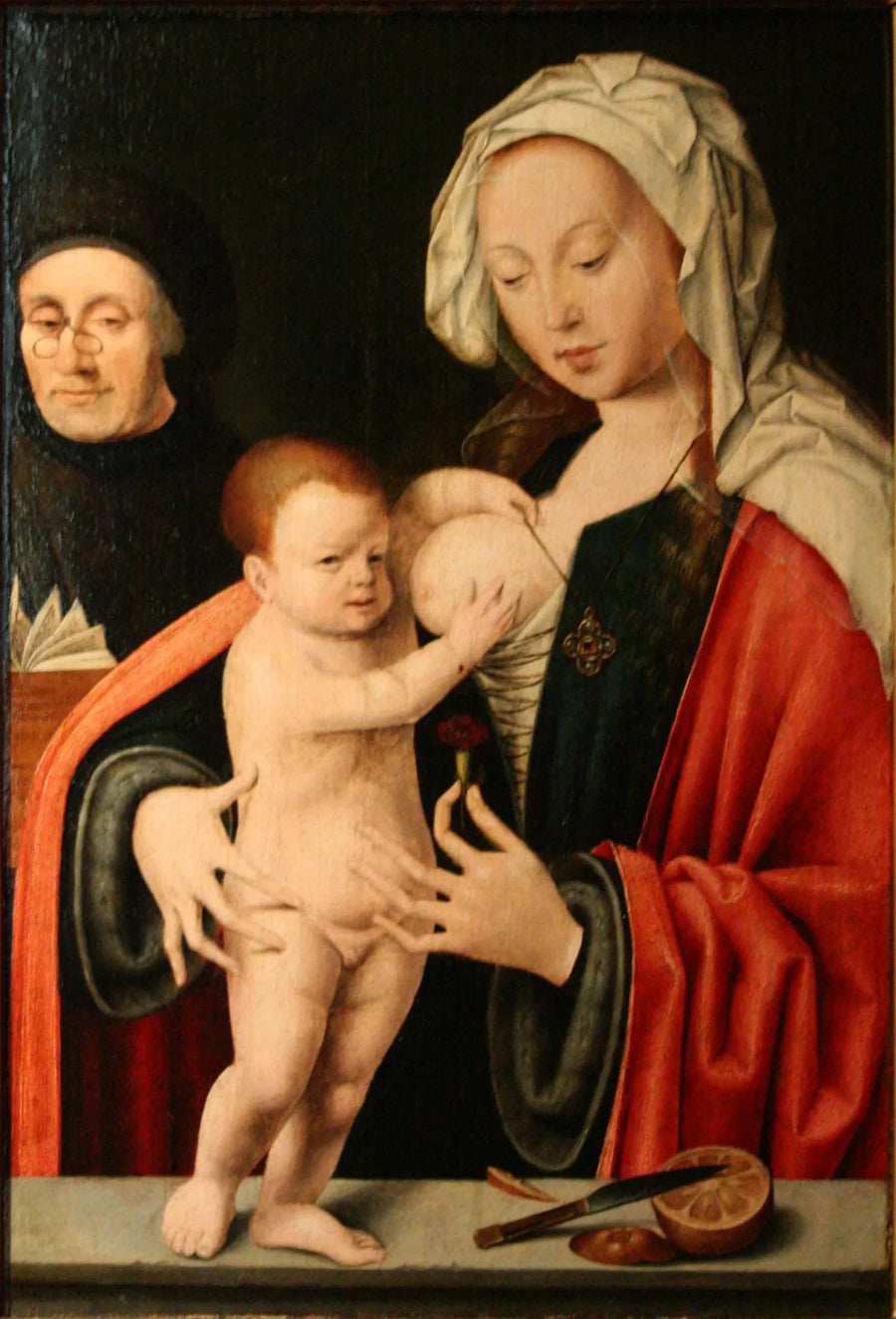 La Vergine, il Bambino e un donatore - Joos van Cleve