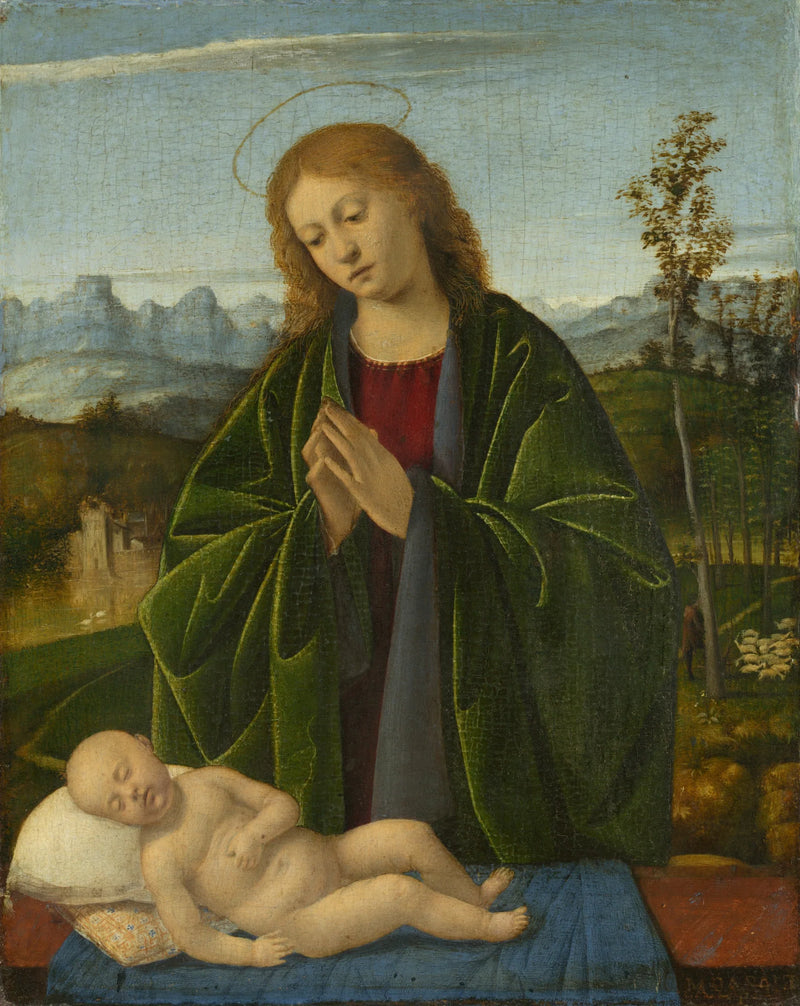 La Vergine Maria adorando il Bambino - Marco Basaiti