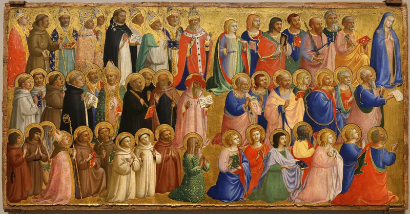 La Vergine Maria con gli apostoli e altri santi - Fra Angelico