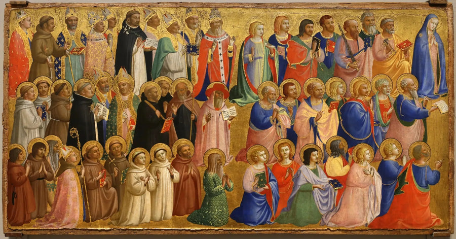La Vergine Maria con gli apostoli e altri santi - Fra Angelico