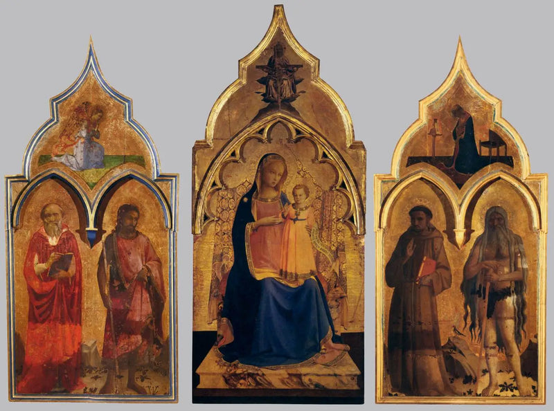 la Vergine che tiene il bambino Gesù sul suo braccio - Fra Angelico