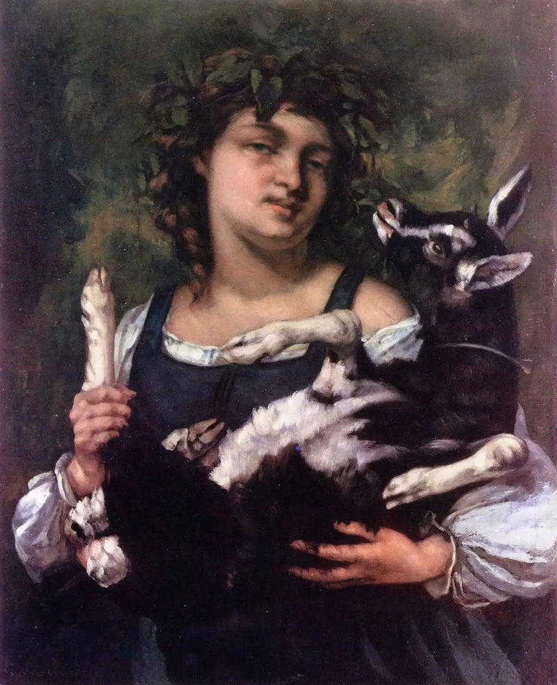 La Villageoise con capretto - Gustave Courbet