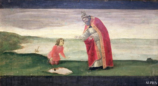 La visione di sant'Agostino del trittico di san Barnaba (tempera su tavola) - Sandro Botticelli - Riproduzioni di quadri e dipinti di alta gamma