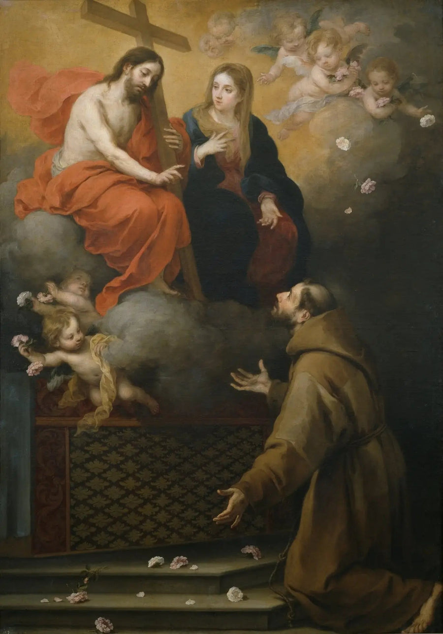 La visione di san Francesco alla Porziuncola - Bartolomé Esteban Murillo