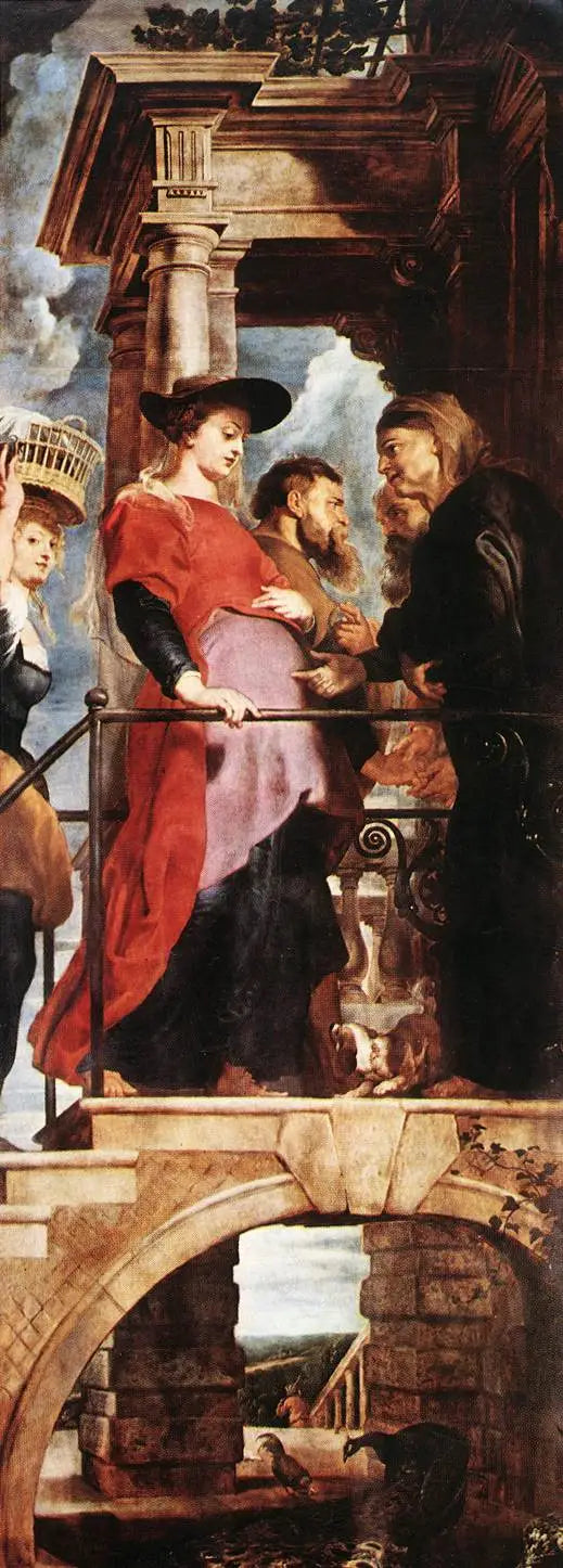 La Visitation (pannello sinistro del trittico) - Peter Paul Rubens