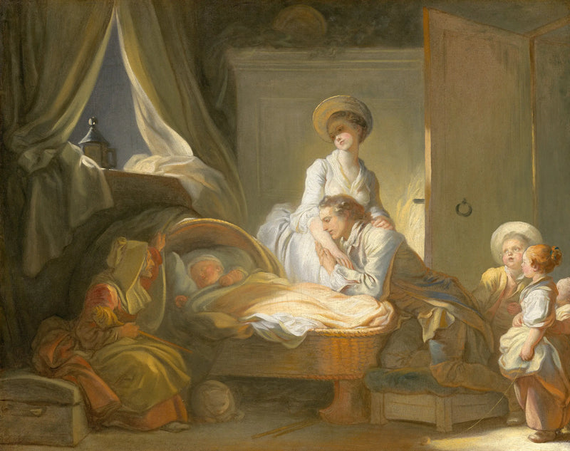 La Visite alla balia - Jean-Honoré Fragonard