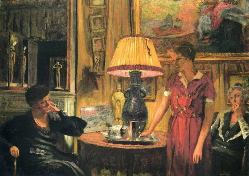 La visita chez Madame Hessel - Édouard Vuillard