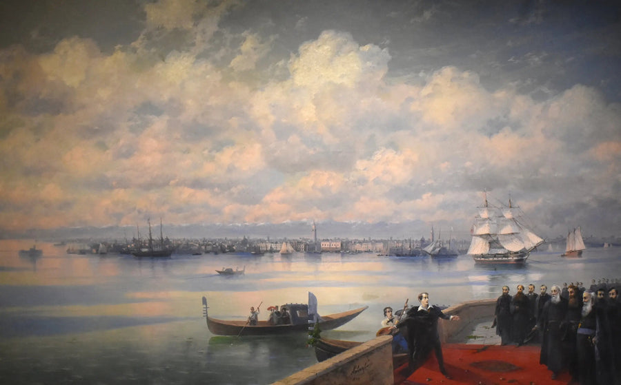 La visita di Byron ai Mekhitaristi dell'isola di Surb Ghazar - Ivan Aïvazovski
