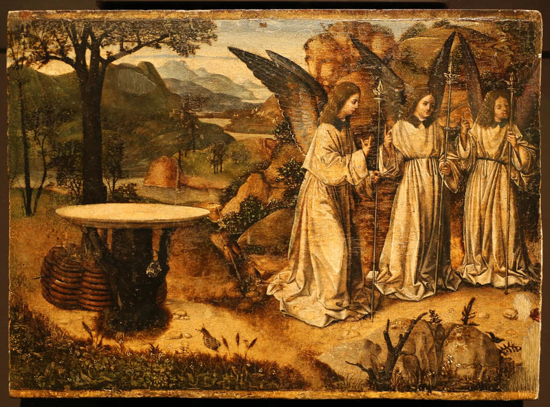 La visita dei tre angeli ad Abramo - Antonello da Messina