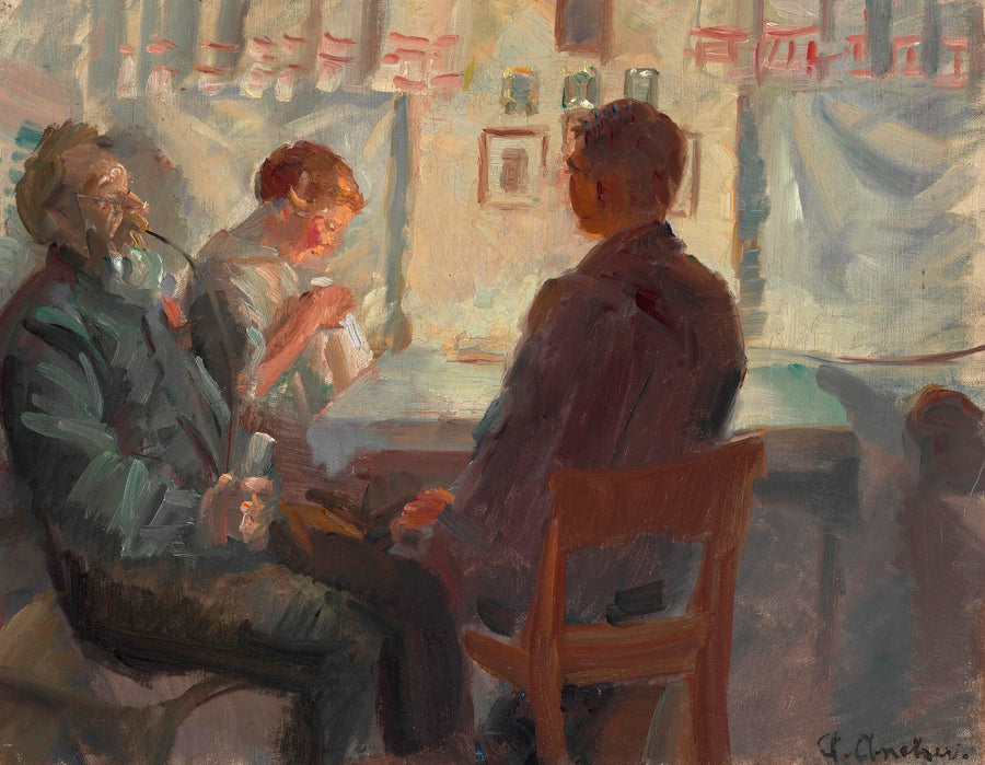 La visita del corteggiatore. Studio. -Anna Ancher