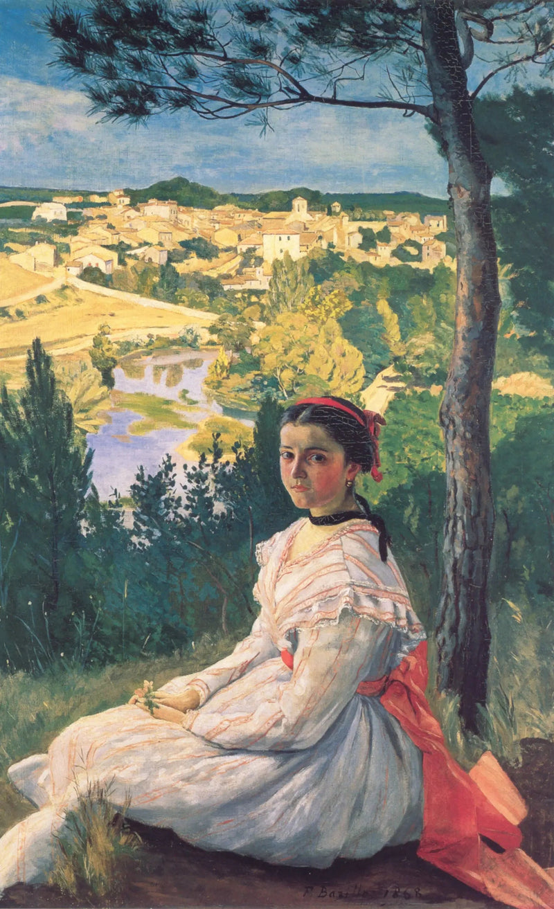 La Vista del villaggio - Frédéric Bazille