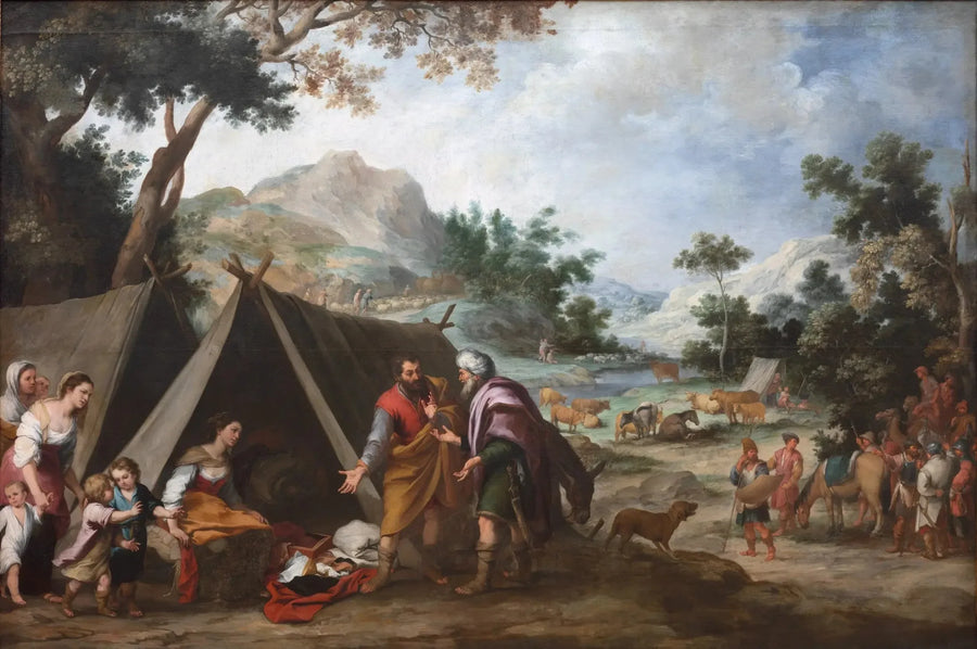 Laban alla ricerca dei suoi dei domestici rubati - Bartolomé Esteban Murillo