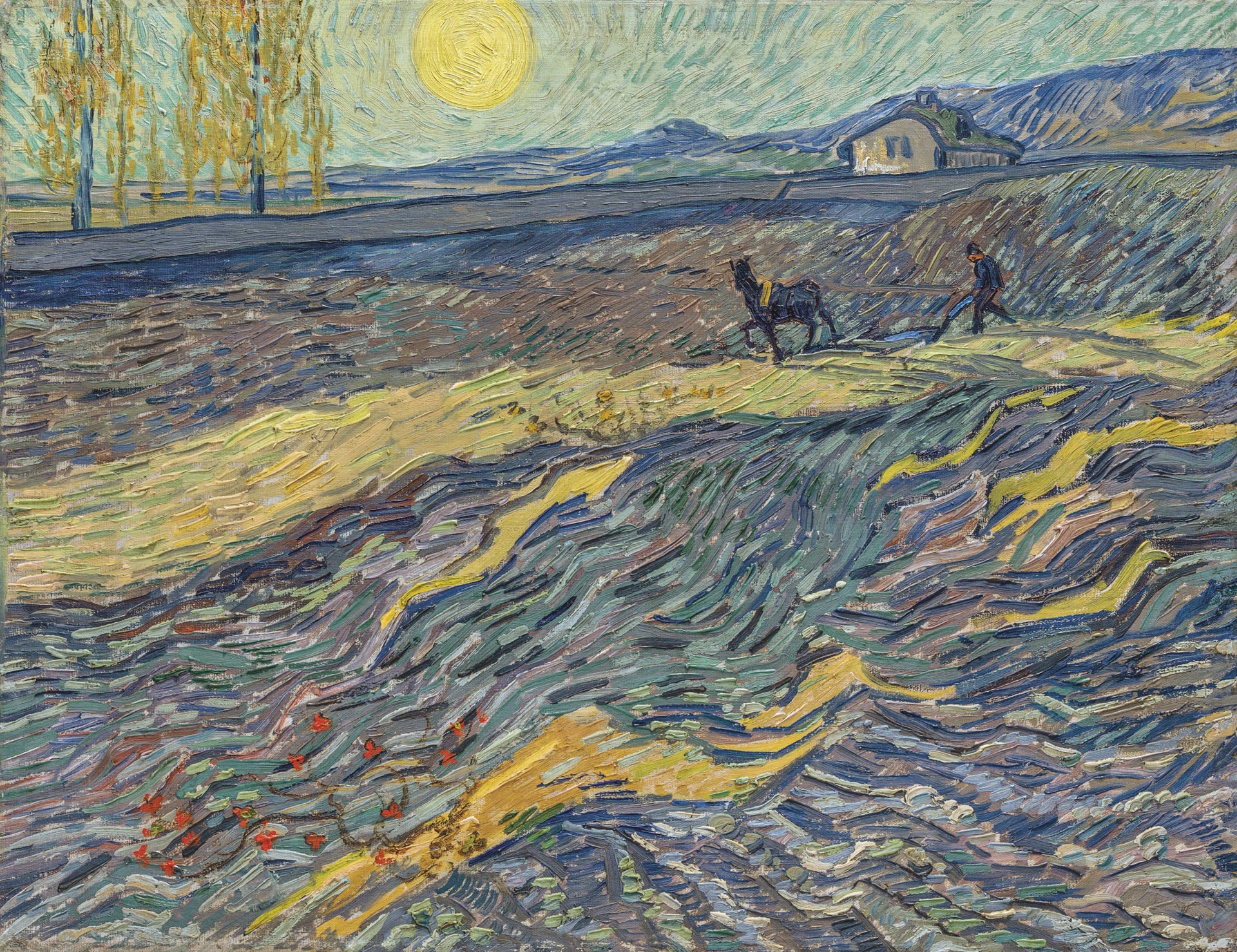 Laboureur dans un champ F625 de Vincent van Gogh – reproduction peinture à l’huile