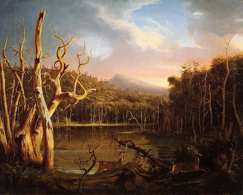 Lago con alberi morti - Thomas Cole