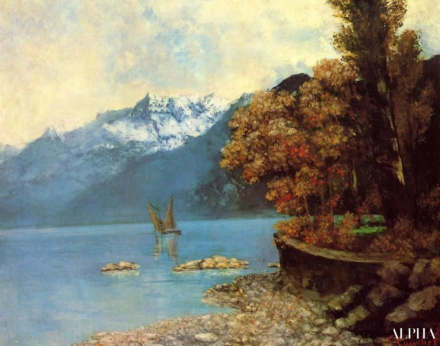 Lago Lemano - Gustave Courbet - Riproduzioni di quadri e dipinti di alta qualità