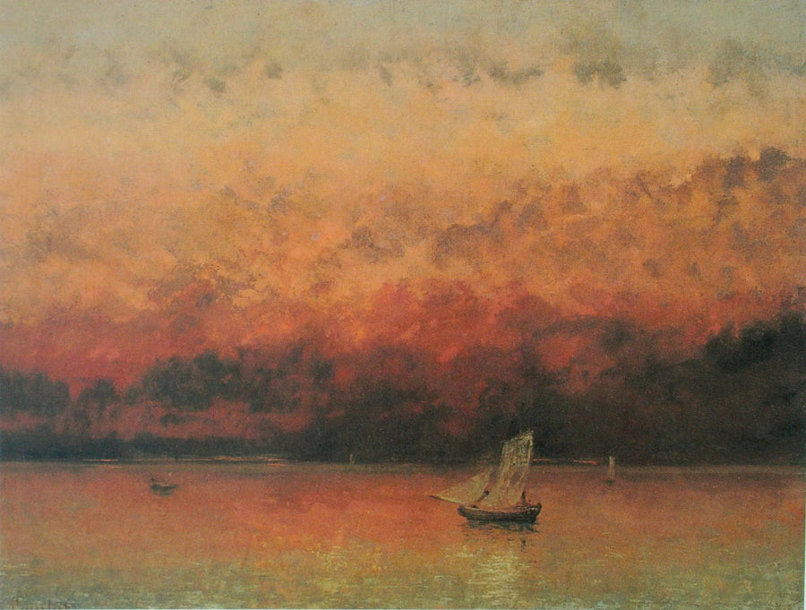 Lac Léman, tramonto - Gustave Courbet