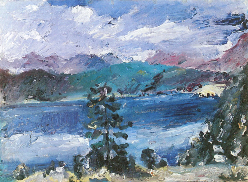 Lago Walchen con larici - Lovis Corinth