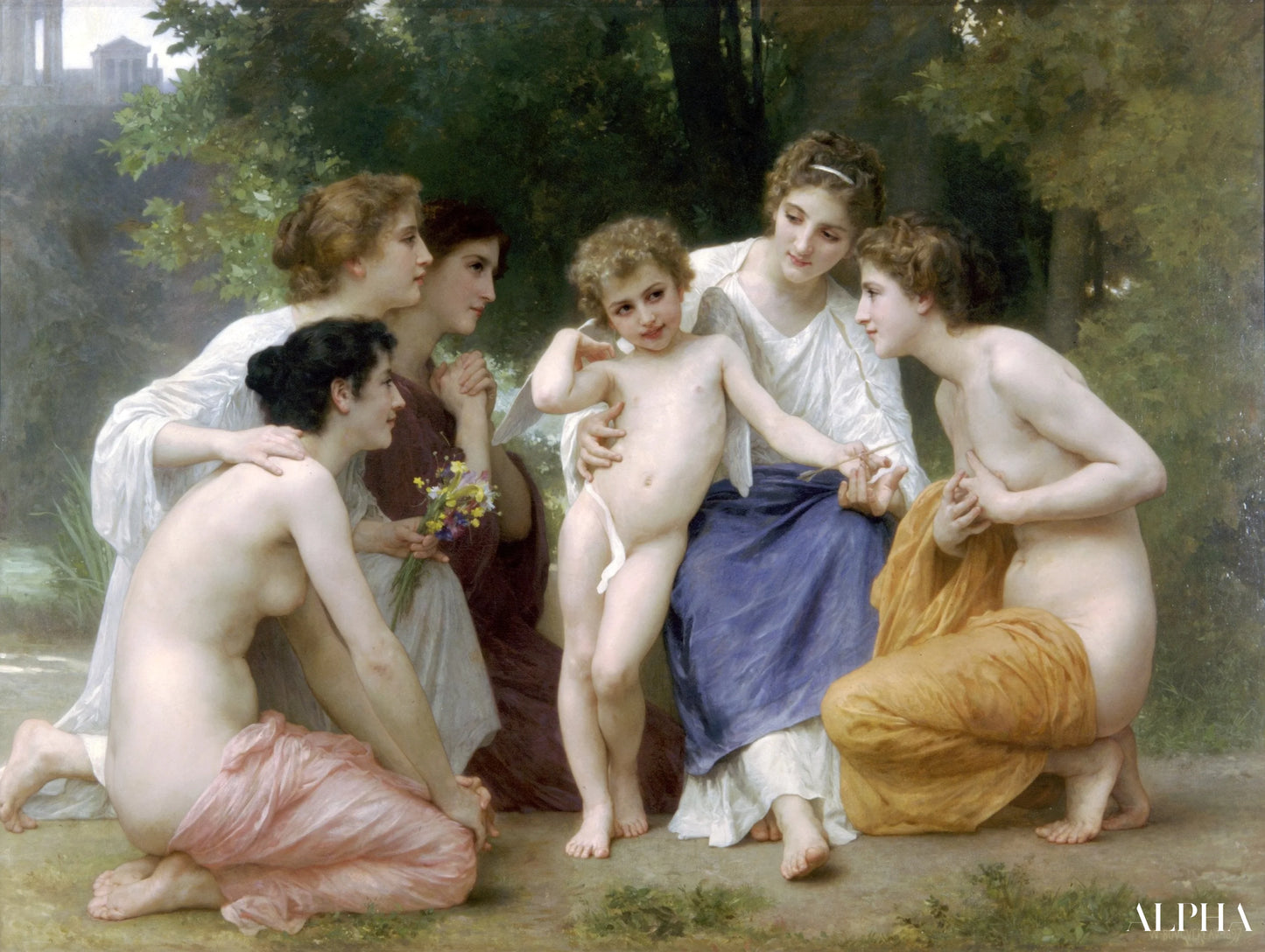 Ladmiration - William Bouguereau - Reproductions de tableaux et peintures haut de gamme