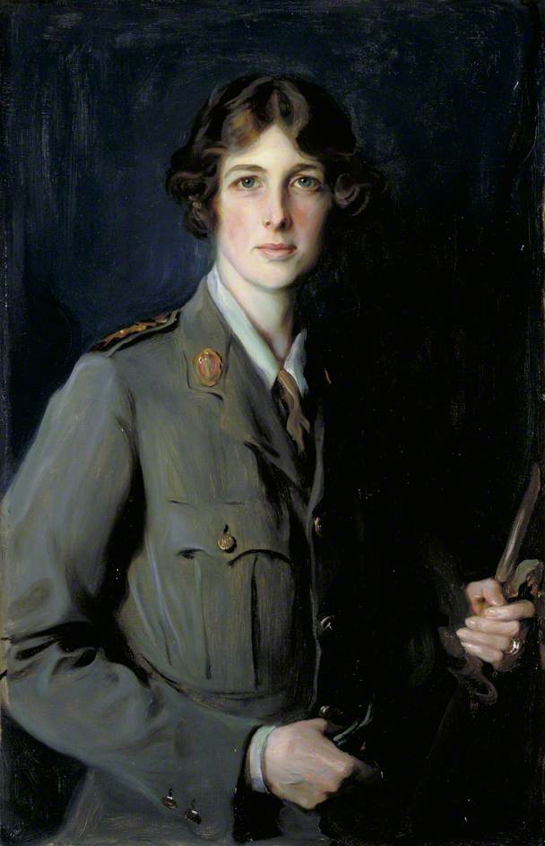 Lady Edith Helen Chaplin, marchesa di Londonderry, DBE (1878-1959), nell'uniforme del Corpo ausiliario femminile - Philip de Laszlo