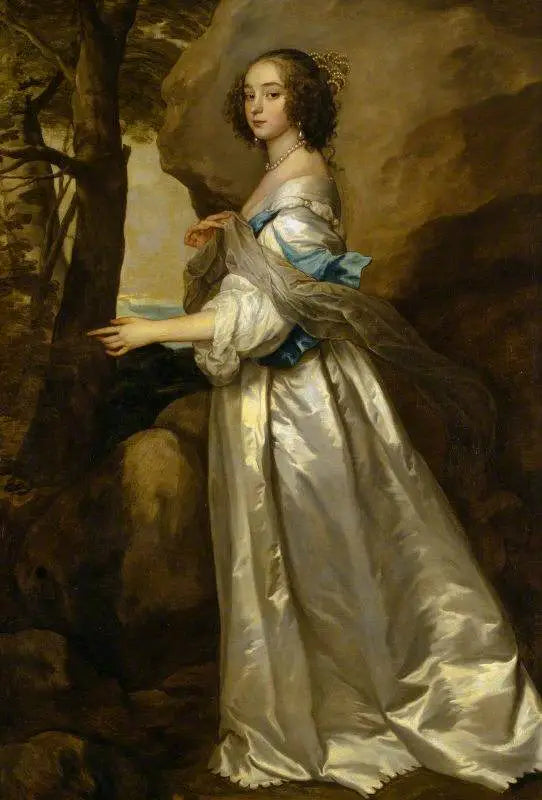 Lady Frances Cranfield, Lady Buckhurst, future comtesse de Dorset (décédée en 1687) - Antoine van Dyck image 1 reproduction artisanale de tableau
