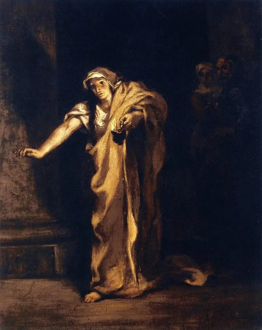 Lady Macbeth che cammina nel sonno - Eugène Delacroix
