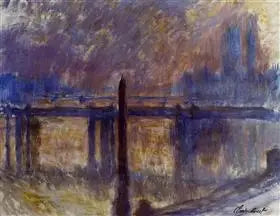 L'Ago di Cleopatra e il Ponte di Charing Cross - Claude Monet
