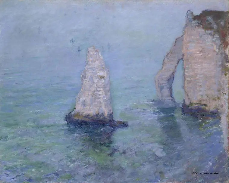 L'ago di roccia e la porta d'Aval, Étretat - Claude Monet