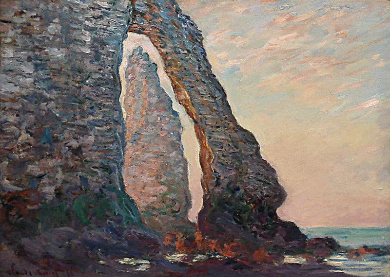 L'Aiguille vista attraverso la Porta d'Aval - Claude Monet