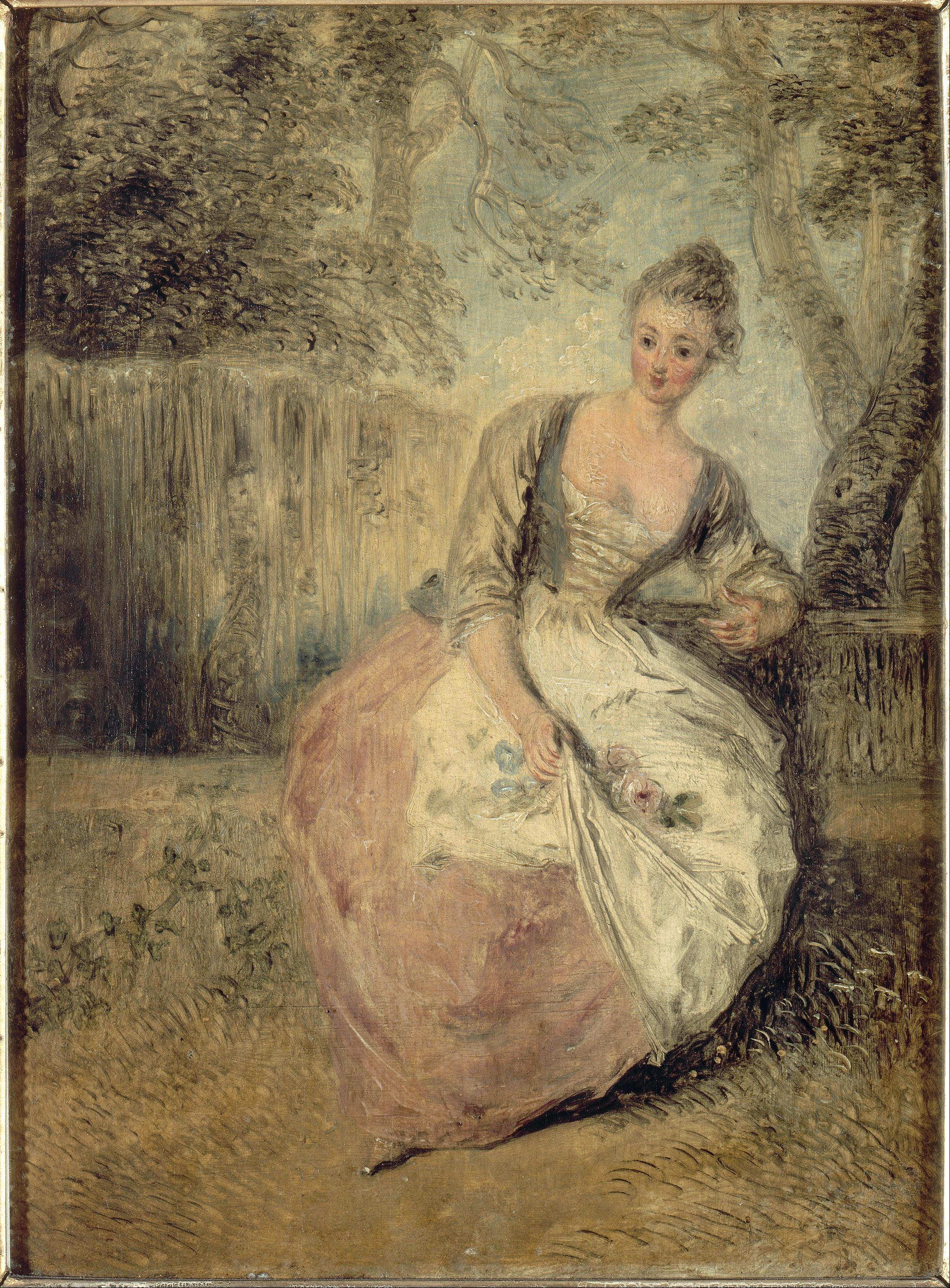 L’Amante inquiète - Antoine Watteau - Alpha Reproduction