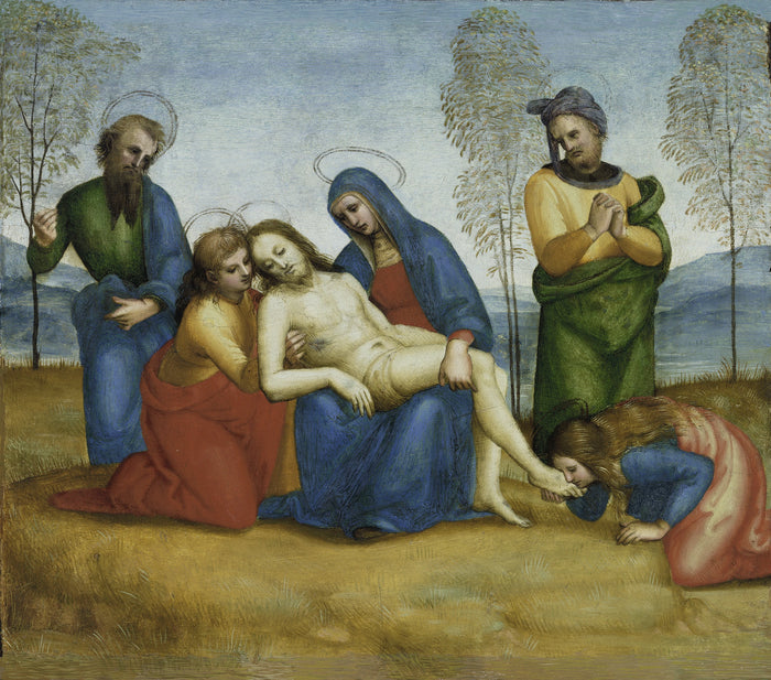 Compianto sul Cristo morto, predella della pala Colonna, 1503-1505 circa - Raphaël
