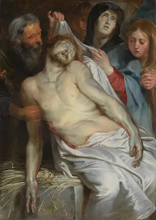 Lamentation (pannello centrale dell'epitaffio di Jan Michielsen e sua moglie Maria Maes) - Peter Paul Rubens