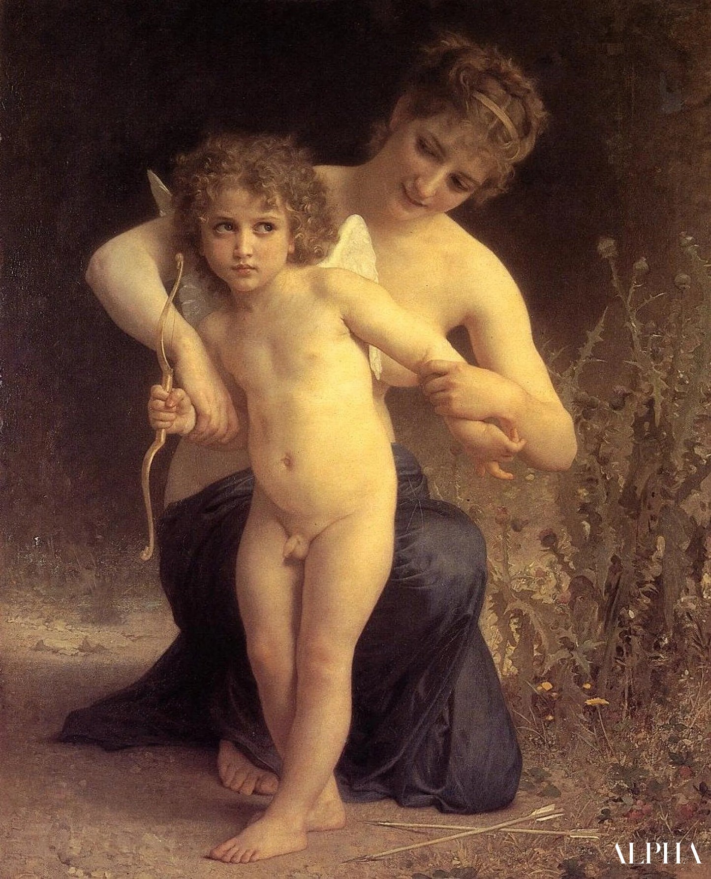 L'amore disarmato - William Bouguereau - Riproduzioni di quadri e dipinti di alta gamma