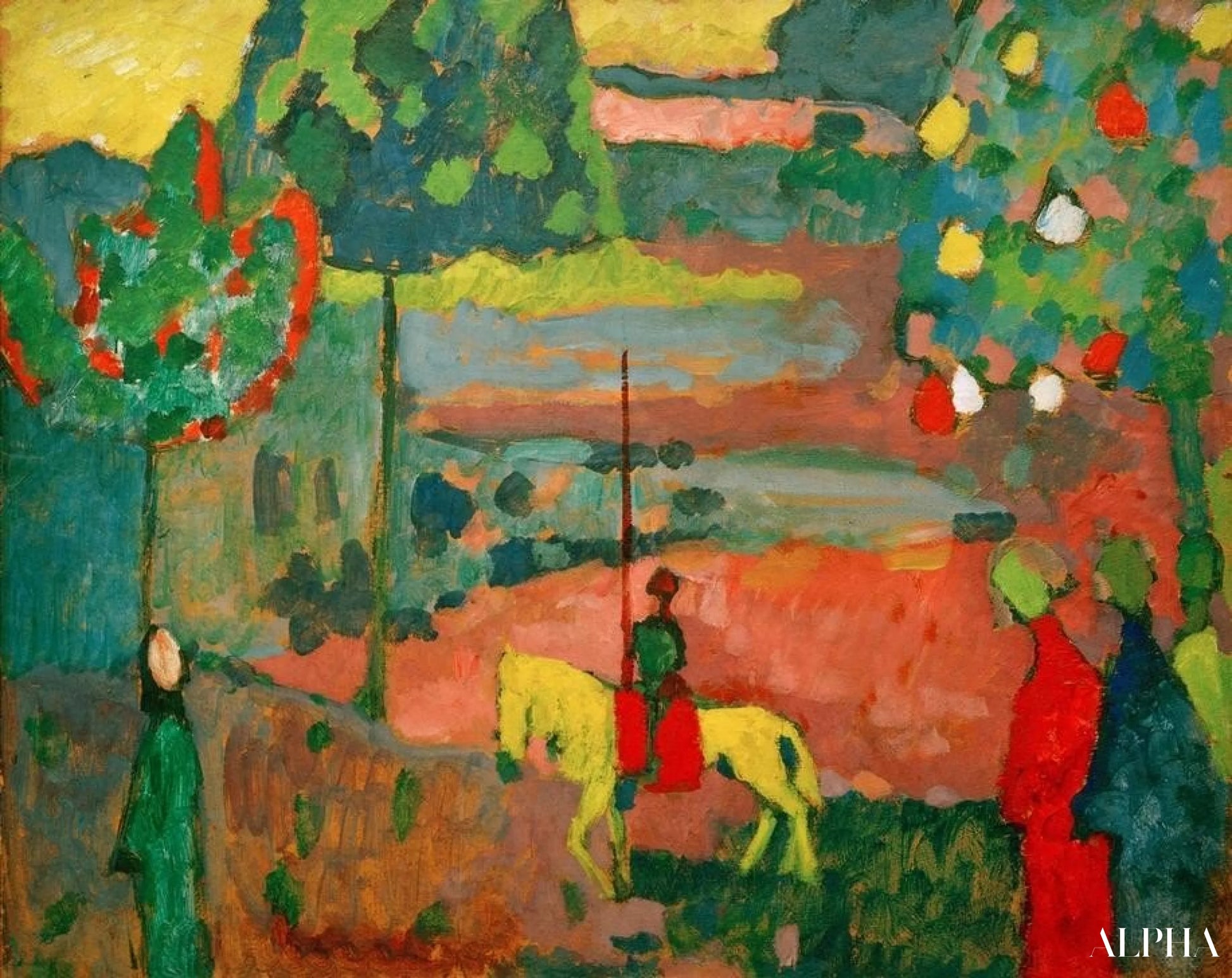 Lancer dans un paysage - Vassily Kandinsk - Reproductions de tableaux et peintures haut de gamme