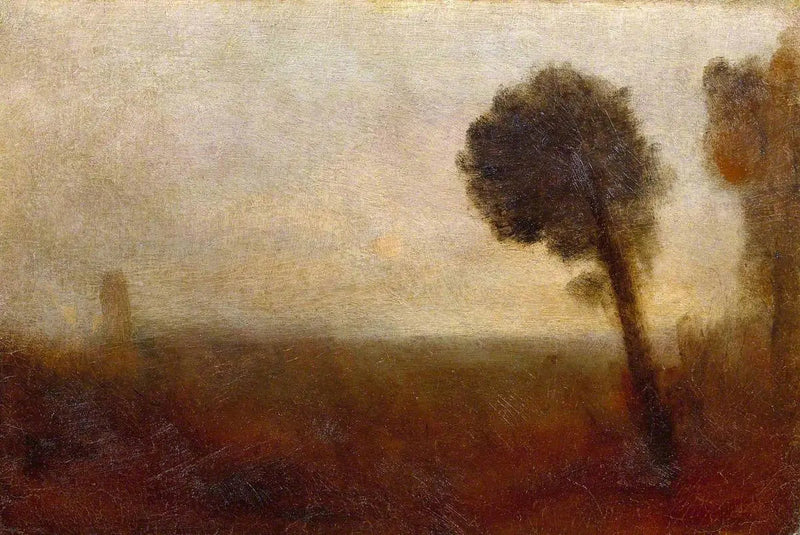 Paesaggio con un albero a destra - J. M. W. Turner
