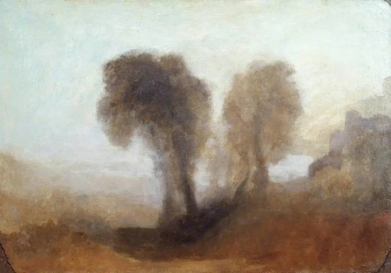 Paesaggio con alberi e un castello - J. M. W. Turner