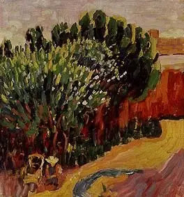 Paesaggio di Caranteque con donna - Alexej von Jawlensky