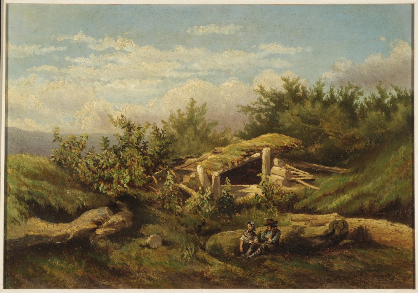 Landschap. - Théodore Rousseau image 1 tableau peint à l’huile sur toile