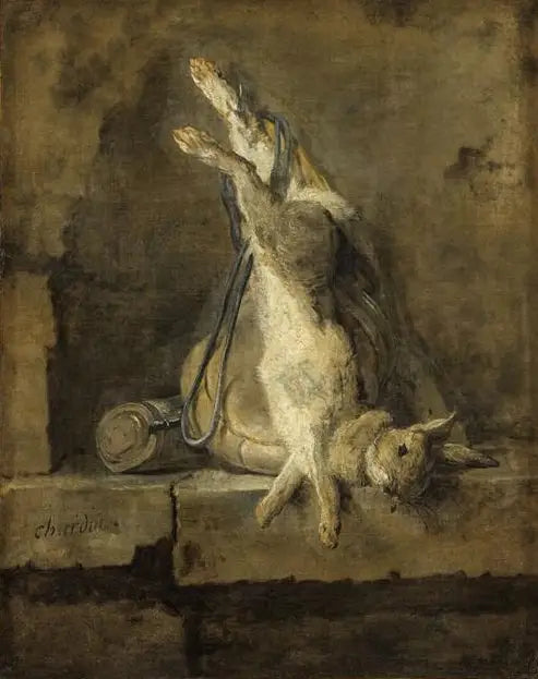Coniglio morto e Attrezzatura da caccia - Jean Siméon Chardin