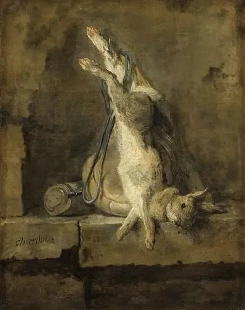 Coniglio morto e Attrezzatura da caccia - Jean Siméon Chardin