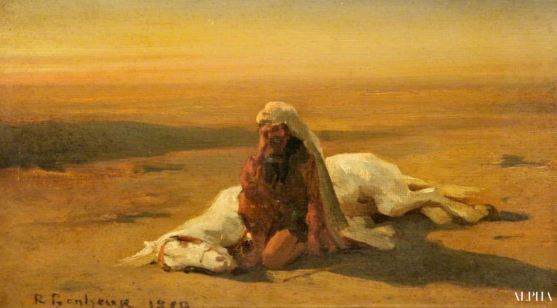 Arabo e un cavallo morto - Rosa Bonheur - Riproduzioni di quadri e dipinti di alta gamma