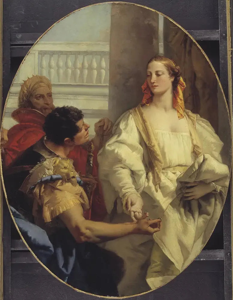 Latinus offre sua figlia Lavinia in matrimonio a Enea - Giovanni Battista Tiepolo