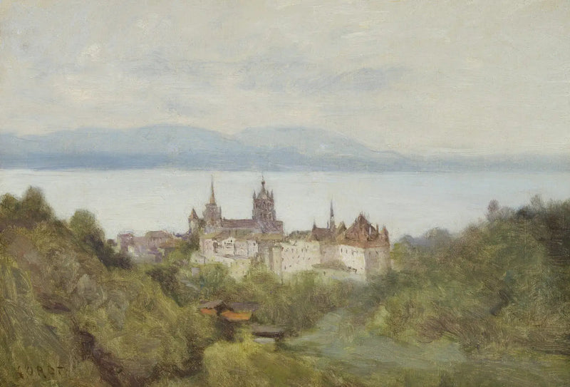 Lausanne e il lago Lemano, luglio 1842 - Jean-Baptiste Camille Corot