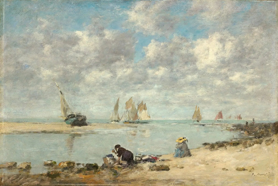 Lavandaia vicino a Trouville - Eugène Boudin