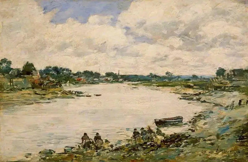 Lavandaie al bordo della Touques - Eugène Boudin