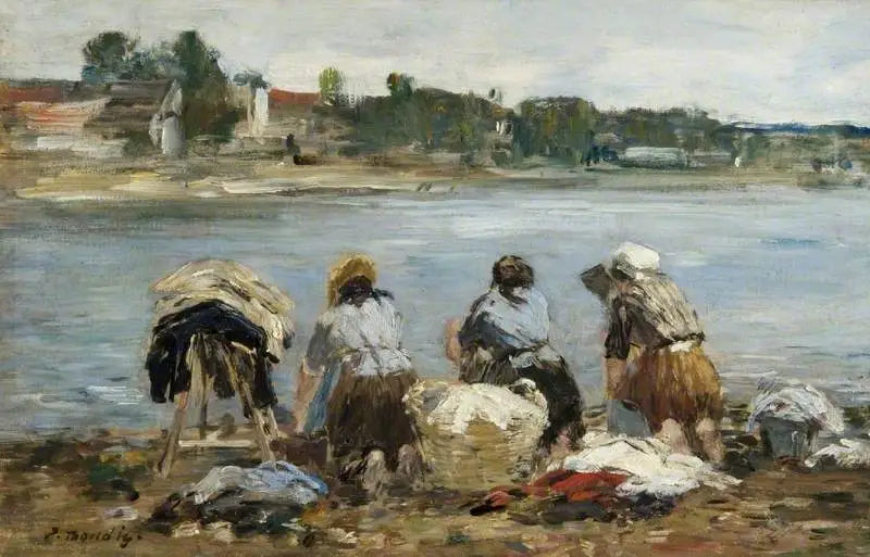 Lavandaie al bordo della Touques - Eugène Boudin
