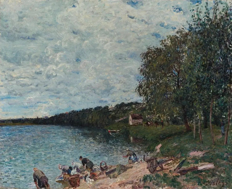 Lavandaie vicino a Champagne - Alfred Sisley
