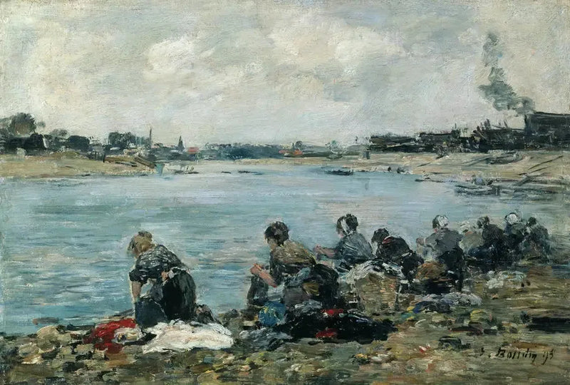 Lavatoi sulla riva della Touques - Eugène Boudin