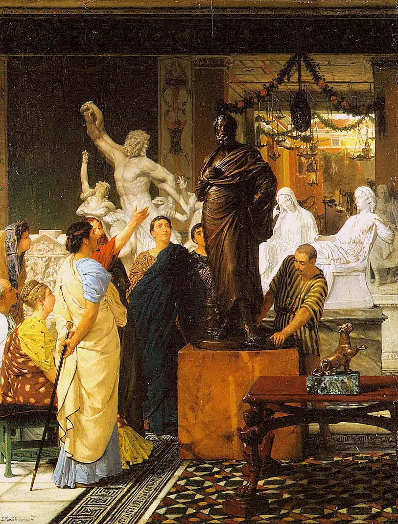Une galerie de sculptures à Rome au temps d’Auguste - Lawrence Alma-Tadema